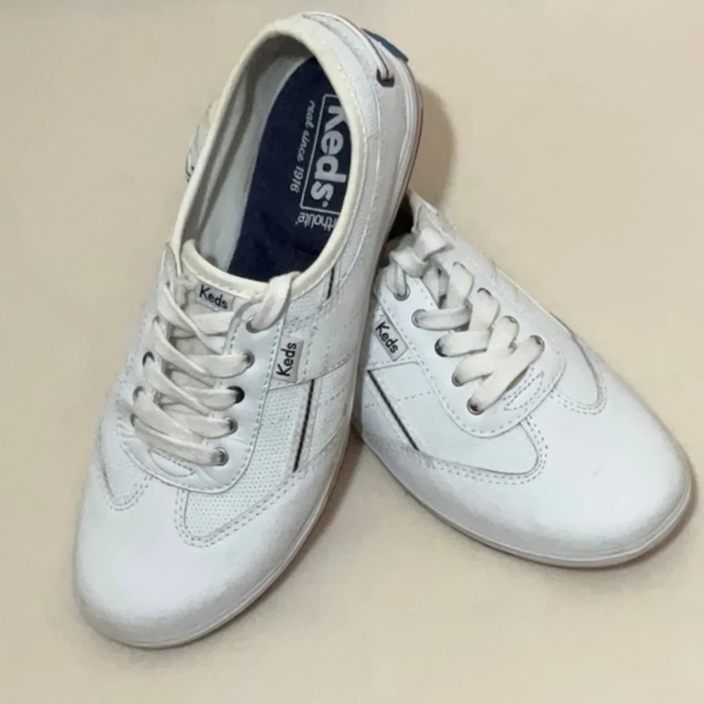 Keds White Lace Up Leather Ortholite WH53121 Sneaker Womens Sz 5.5 - Picture 9 of 10